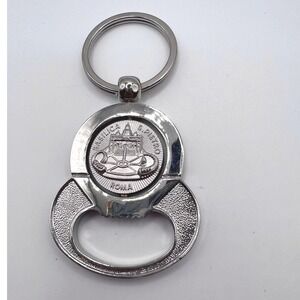Rome Italy Spinner Keychain Bottle Opener Pope Paul‎ II Vatican
